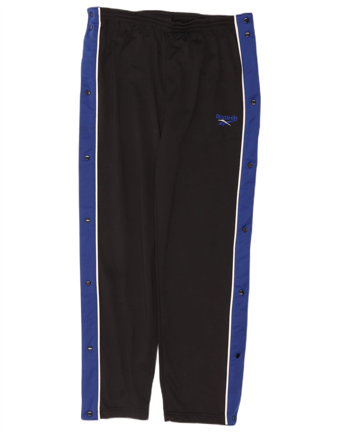 Reebok Pantalones De Chándal Para Hombre Pequeños Negro Colorblock Poliéster