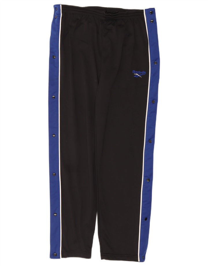 Reebok Pantalones De Chándal Para Hombre Pequeños Negro Colorblock Poliéster