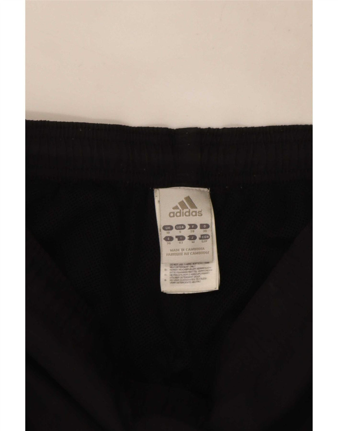 Adidas Mujer Capri Chándal Pantalones UK 10 Pequeño Poliéster Negro
