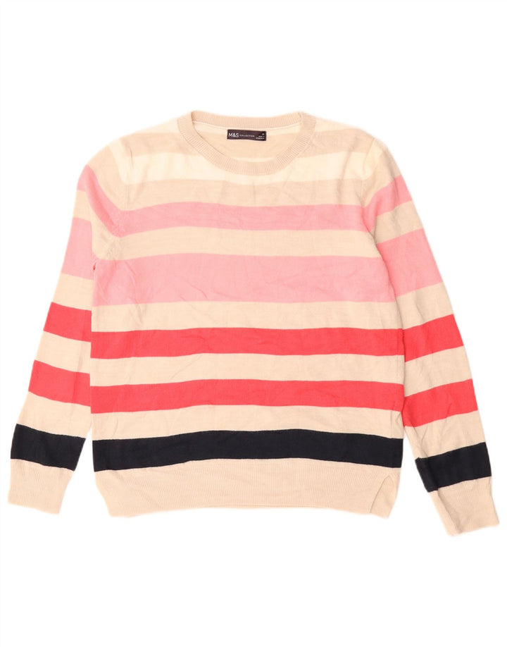 Marks & Spencer Suéter de Cuello Redondo para Mujer UK 10 Small Multicolor