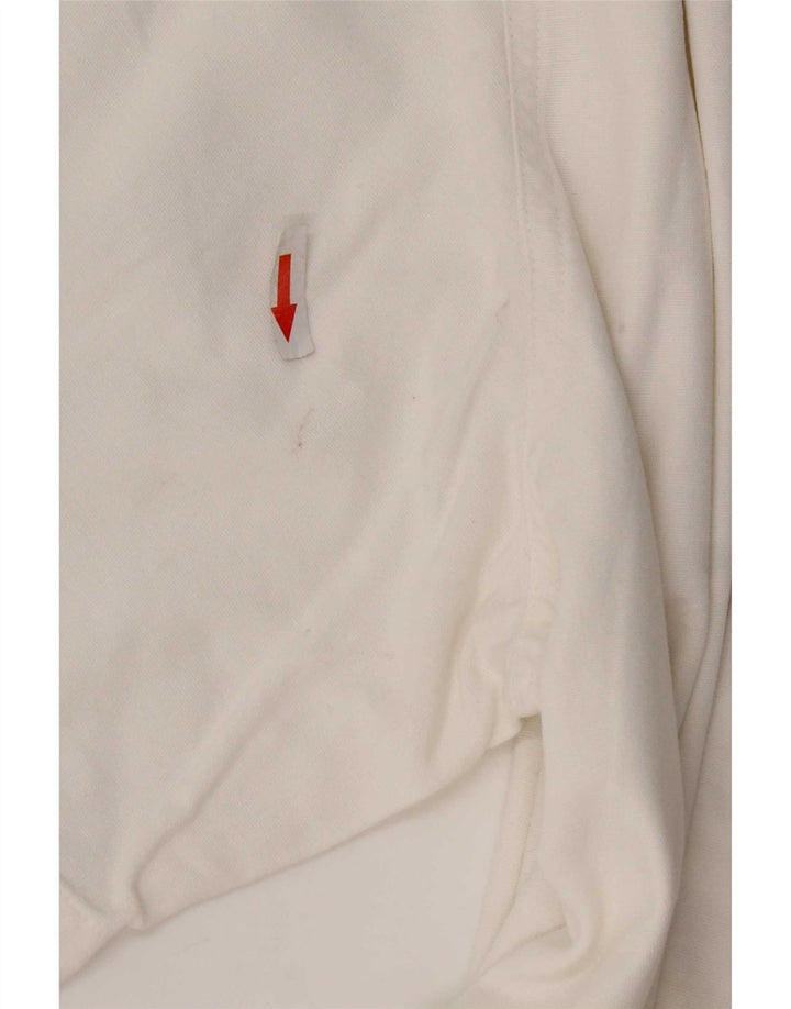 Murphy & Nye Camisa de manga corta para hombre grande de algodón blanco