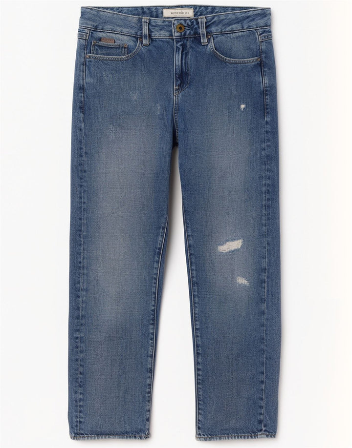 Vaqueros rectos desgastados para mujer G-Star W24 L30 Algodón azul