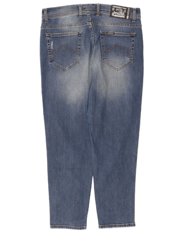 CARRERA Vaqueros cónicos desgastados para hombre IT 50 Grande W34 L26 Algodón azul