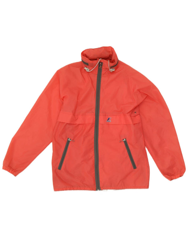 K-Way Chaqueta impermeable con capucha para mujer UK 46 Large Naranja