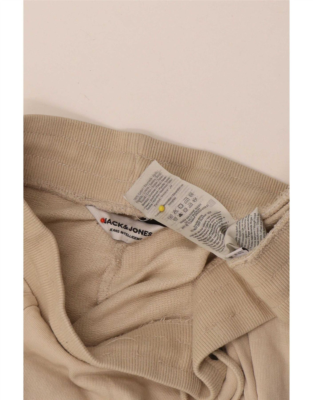 Jack & Jones Hombre Shorts Deportivos Small Algodón Beige