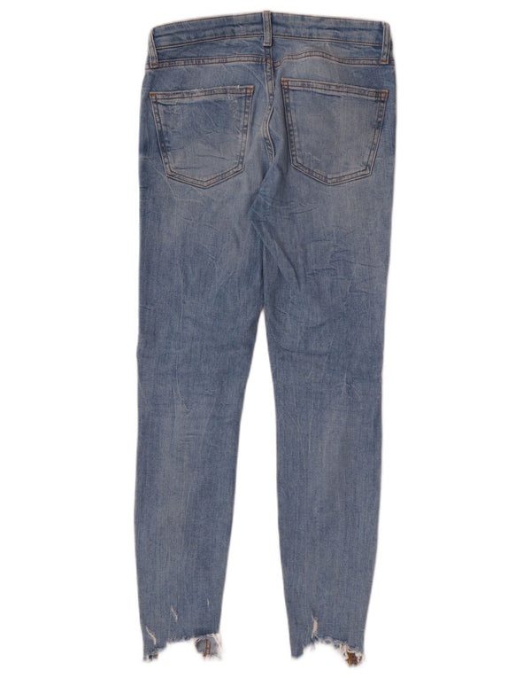 Zara Vaqueros pitillo desgastados para mujer EU 36 XS W26 L27 Azul