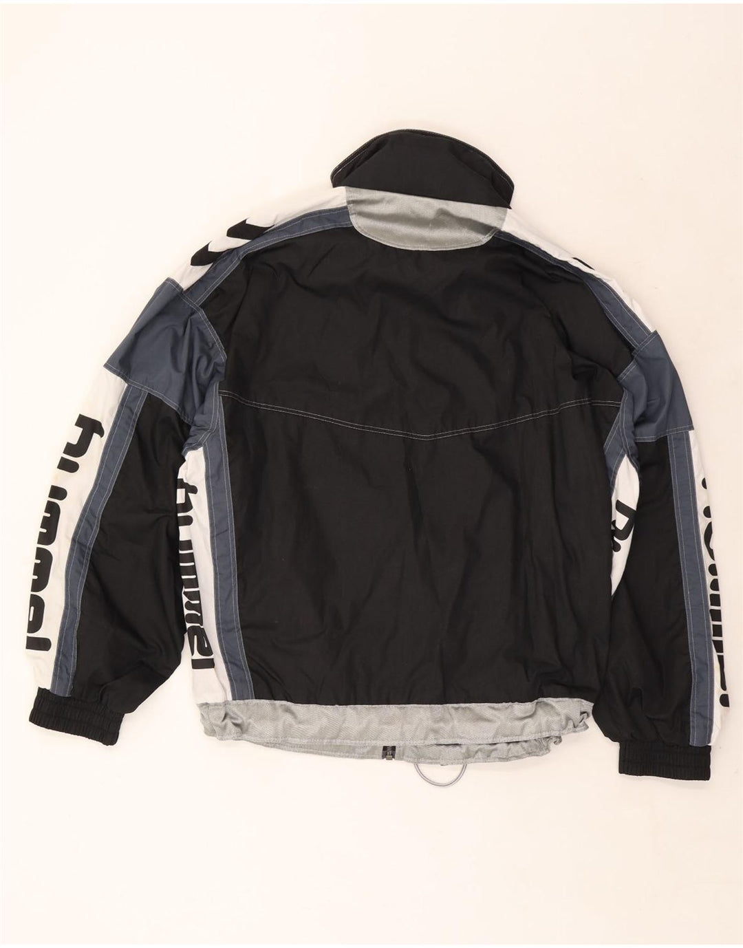 Hummel Hombre Gráfico Chándal Top Chaqueta XL Negro Colorblock Poliéster