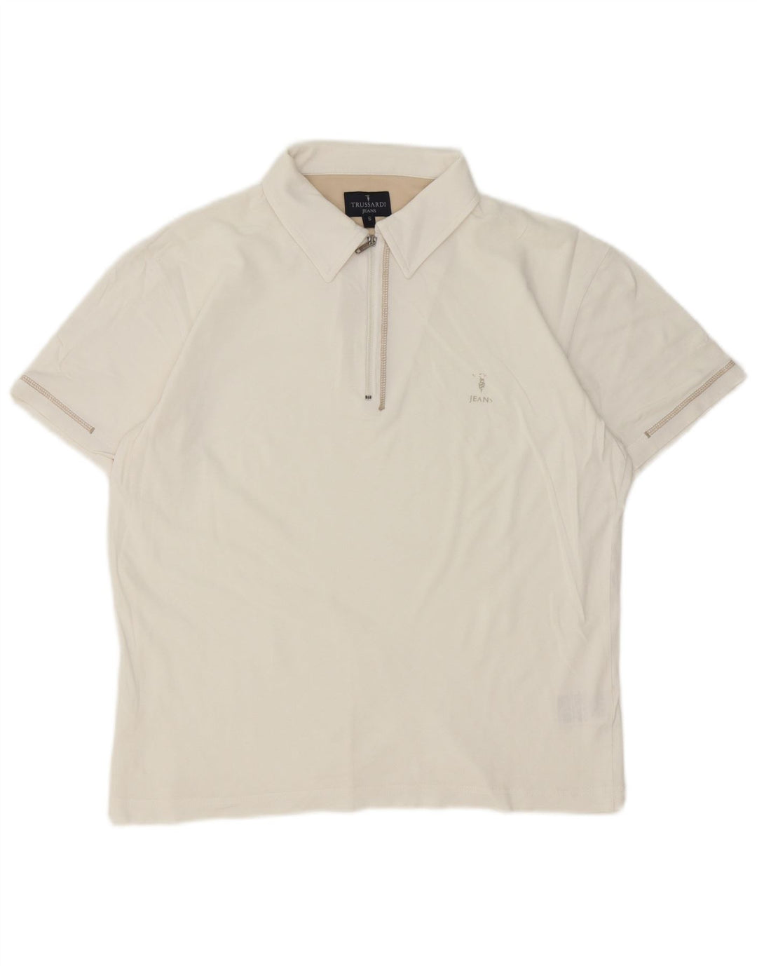 Polo Hombre Trussardi Jeans Small Blanco Algodón