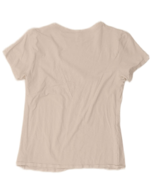 Calvin Klein Camiseta gráfica para mujer Top UK 10 Small White Cotton