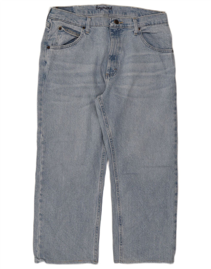 Wrangler Vaqueros recortados para hombre W34 L23 Algodón azul