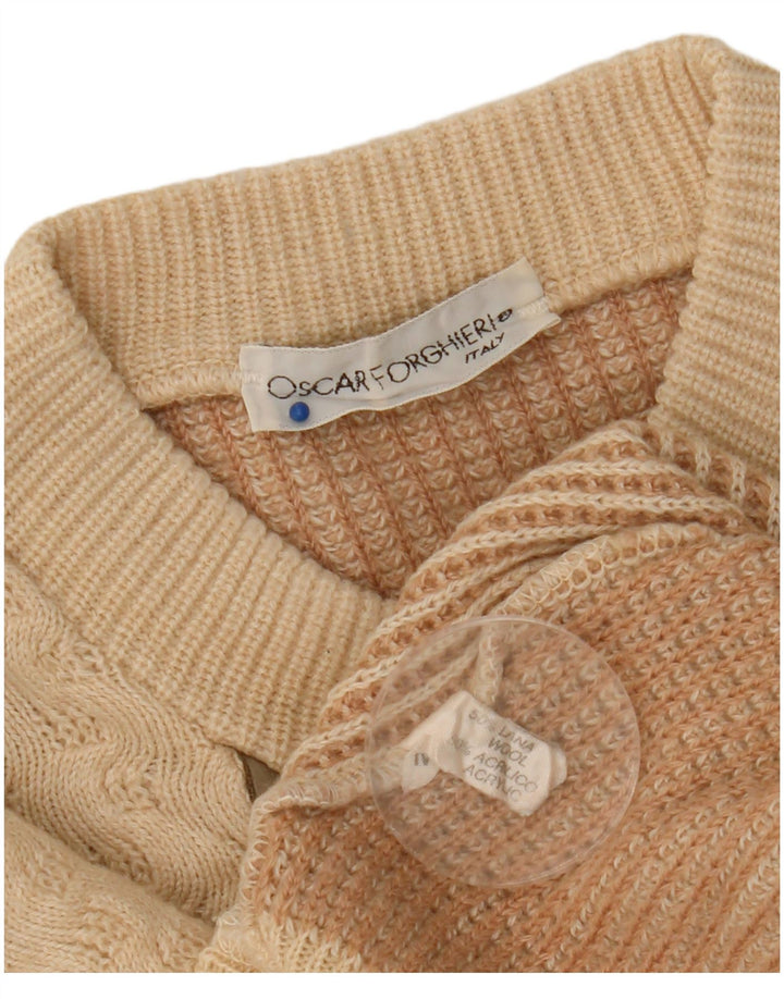 Oscar Forghieri Jersey De Cuello Redondo De Lana A Rayas Beige Medio para Hombre