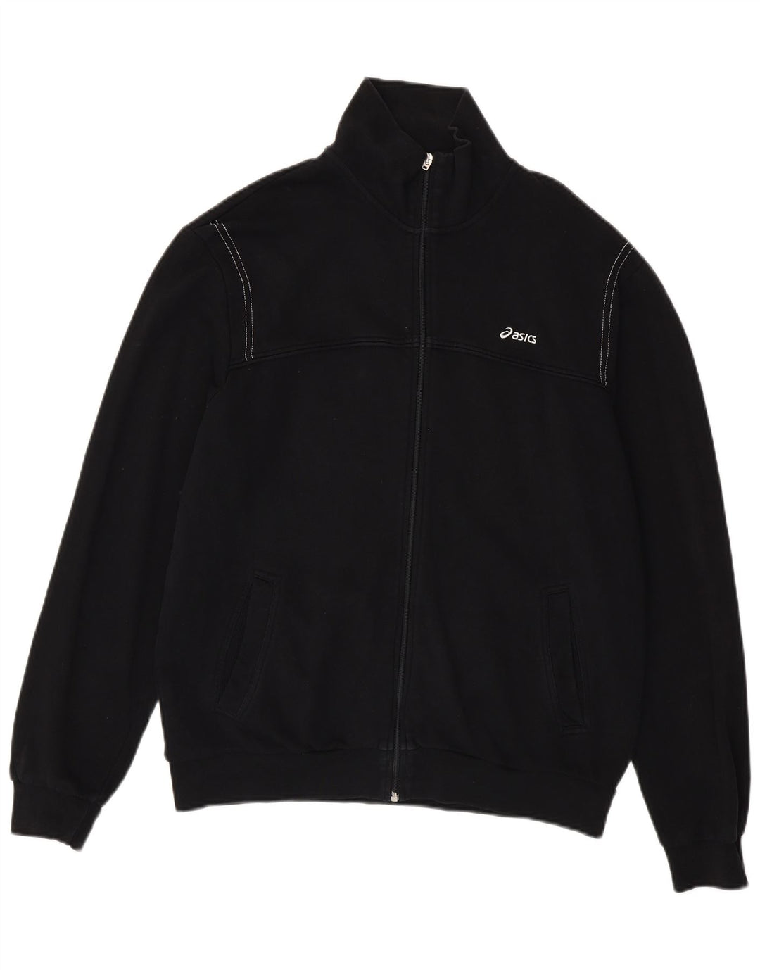 ASICS - Chaqueta de chándal para hombre, talla grande, color negro