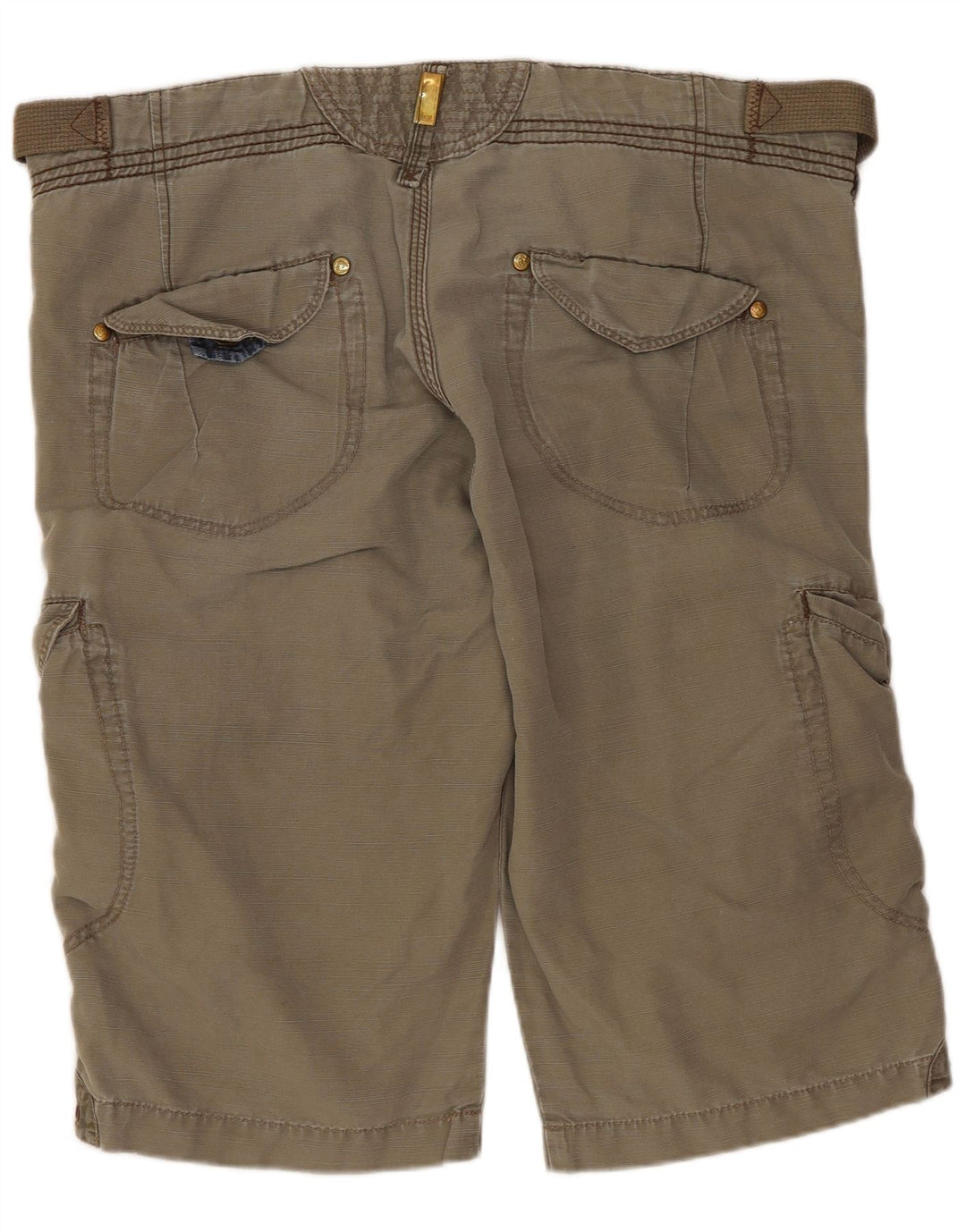 Lee Cenn Cargo Shorts W34 Grande Algodón Caqui para Mujer