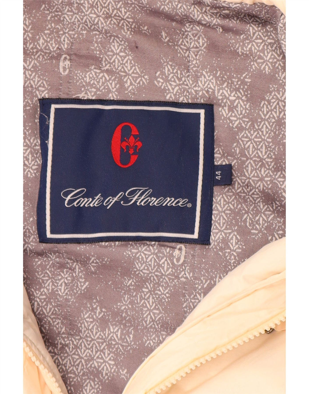 CONTE OF FLORENCE Abrigo cortavientos para mujer IT 44 Poliéster blanco roto medio