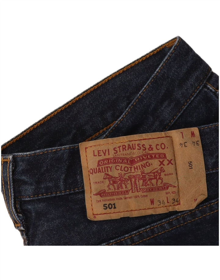 Levi's Mens 501 pantalones cortos de mezclilla W34 grande azul marino