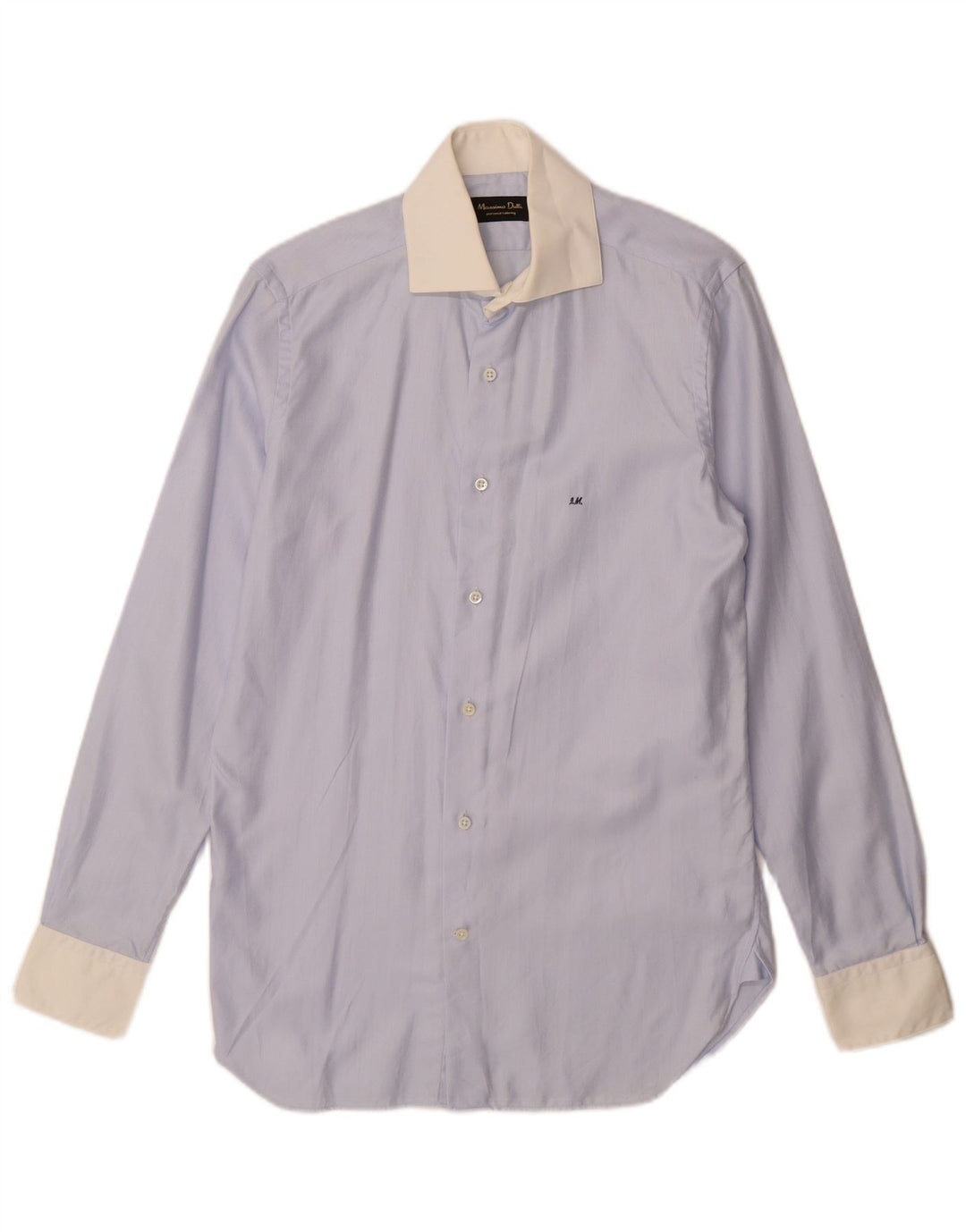 Camisa Massimo Dutti Hombre Talla 38 15 Espiga Azul Mediana