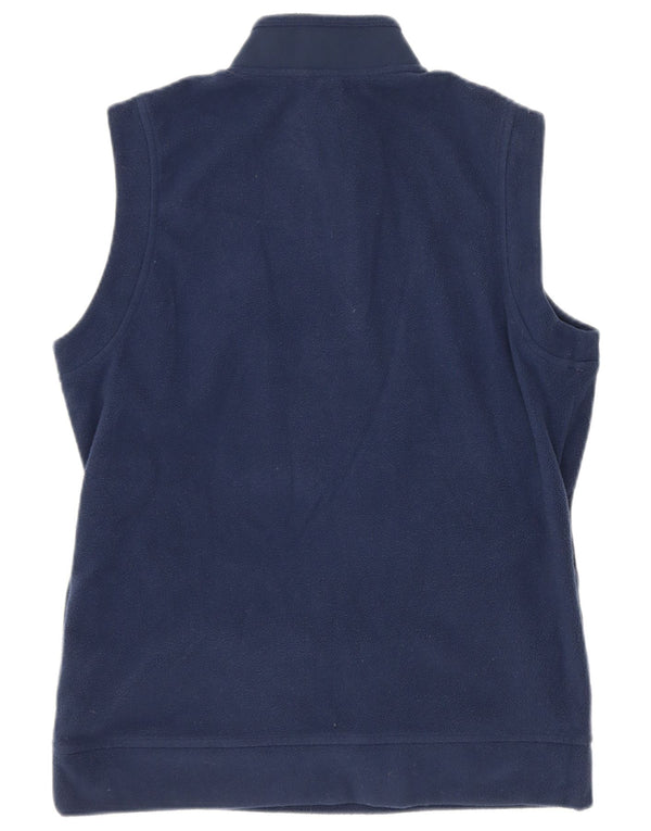 Adidas - Jersey polar sin mangas con cuello y cremallera para niño, 11-12 años, azul marino