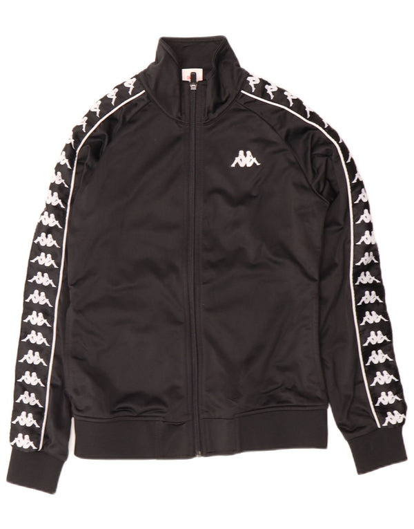 Kappa Chándal completo gráfico para mujer UK 10 Small Black Colourblock