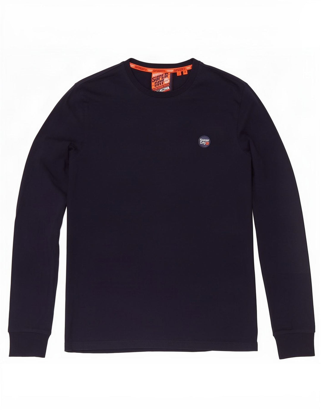 Superdry Hombre Top Manga Larga Algodón Azul Marino Medio