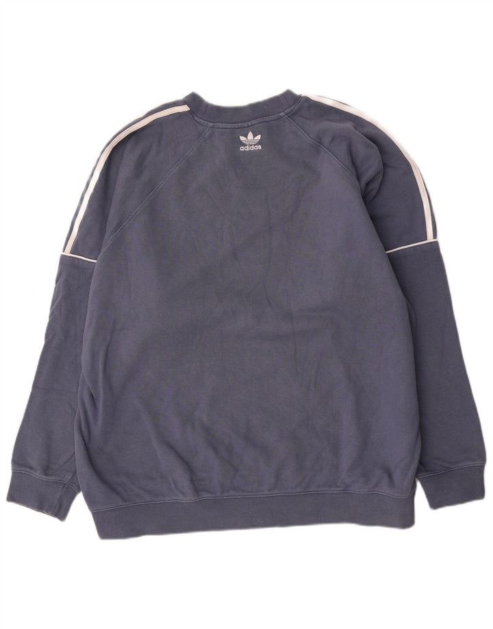 Adidas Hombre Sudadera Jumper XL Azul Marino Algodón