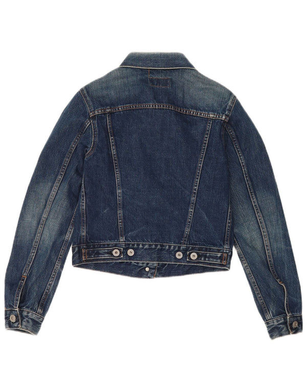 Replay Chaqueta vaquera corta para mujer UK 40 Algodón azul medio