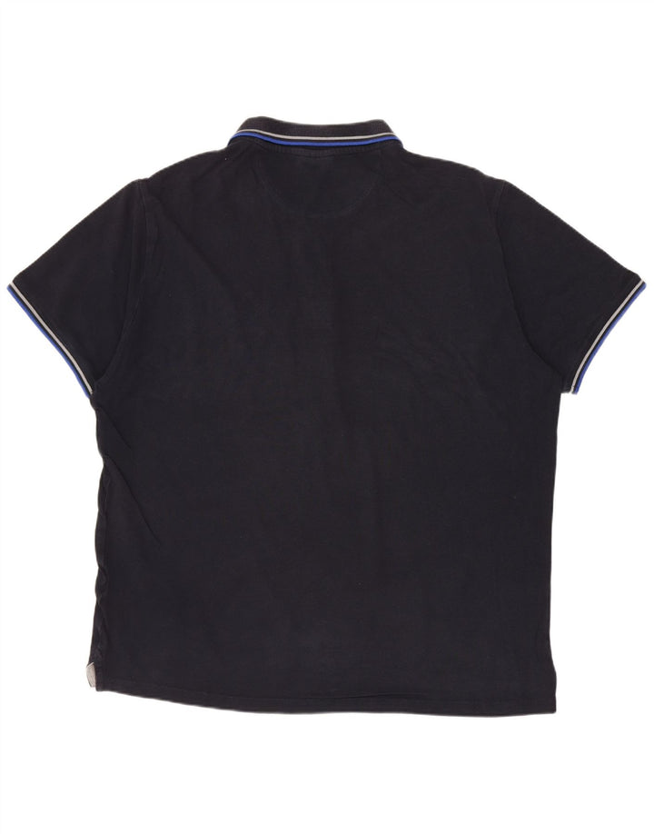 CHAMPION Polo para hombre grande azul marino
