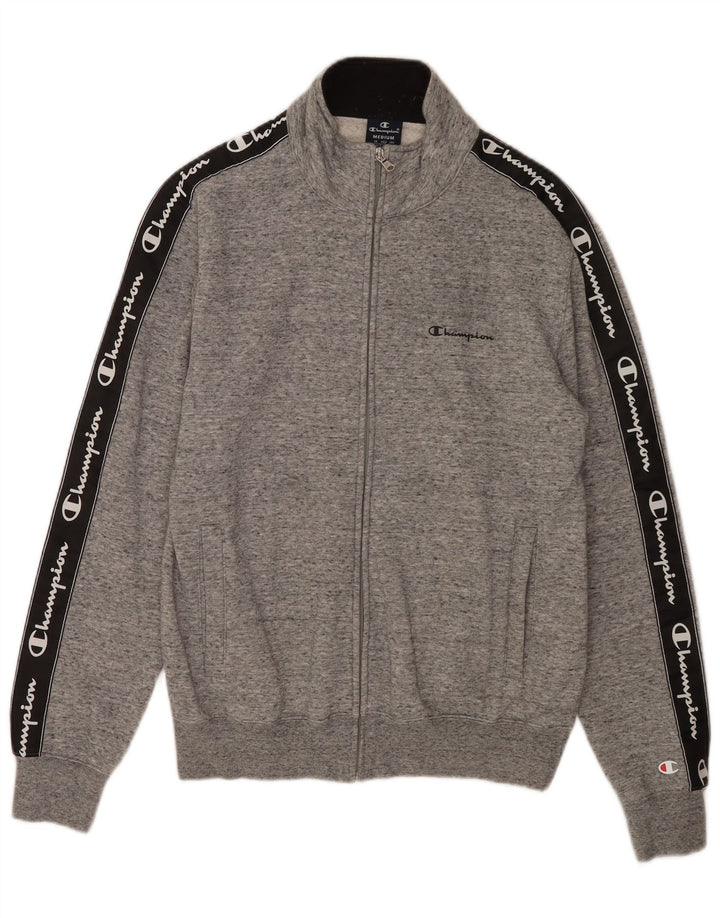 Champion Chaqueta De Chándal Con Gráfico Para Hombre De Algodón Moteado En Gris Medio