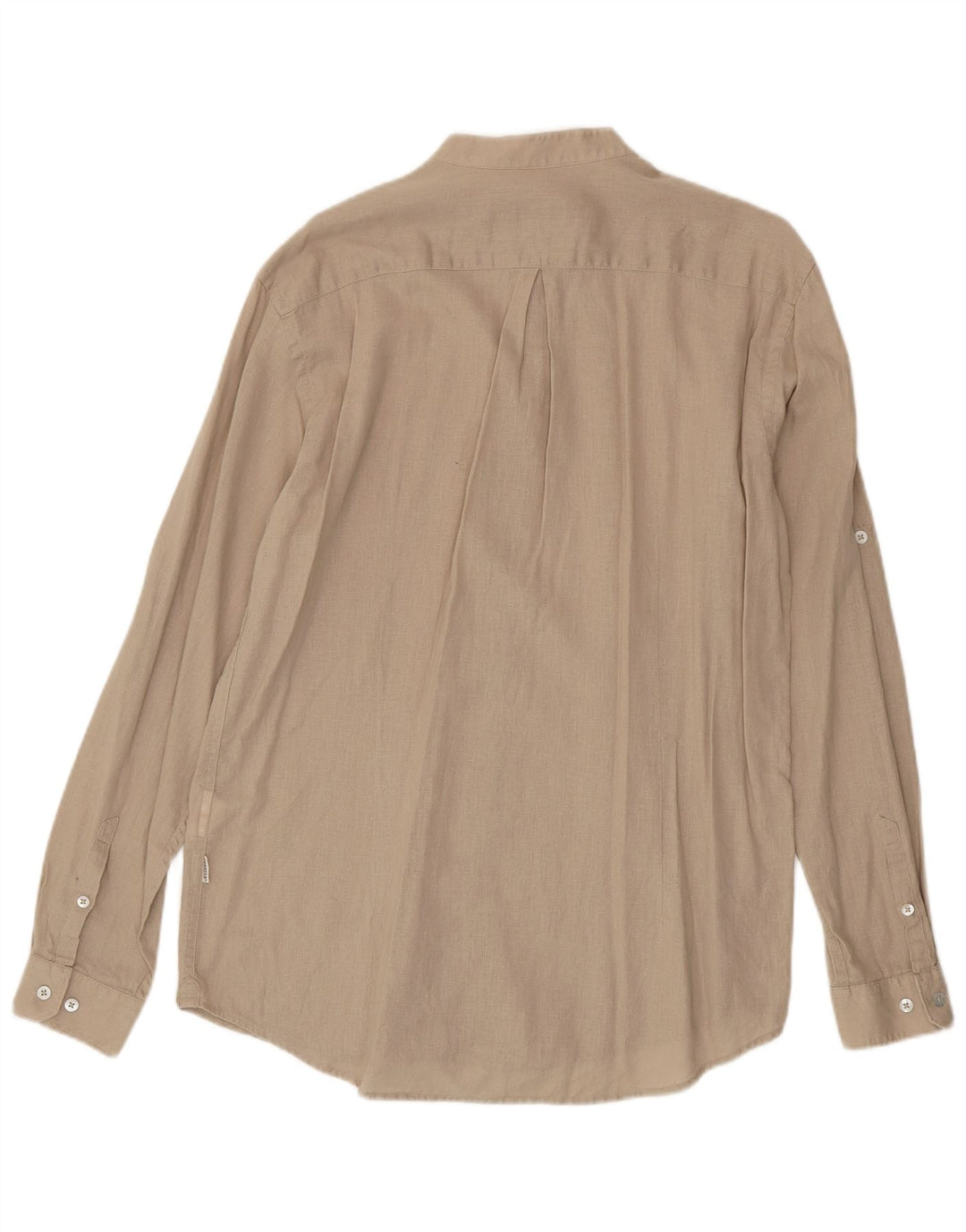 Camisa Carrera Hombre Grande Lino Beige