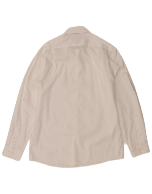 Tommy Hilfiger Camisa Slim Fit para Hombre Talla 15 1/2 Mediana Algodón Blanco