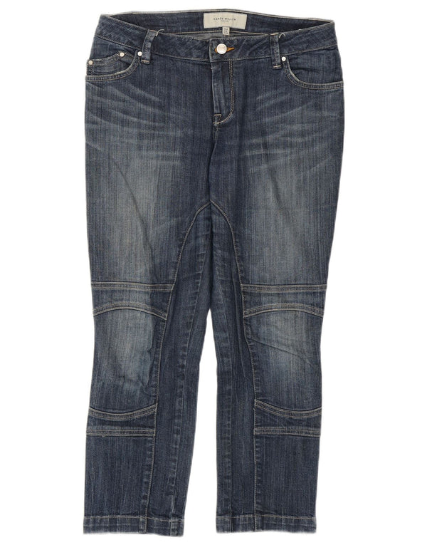 KAREN MILLEN Womens Slim Cropped Jeans UK 10 Small W29 L24 Blue