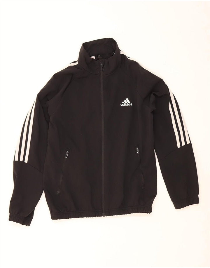 ADIDAS Chaqueta de chándal para niño 11-12 años Negro Poliéster