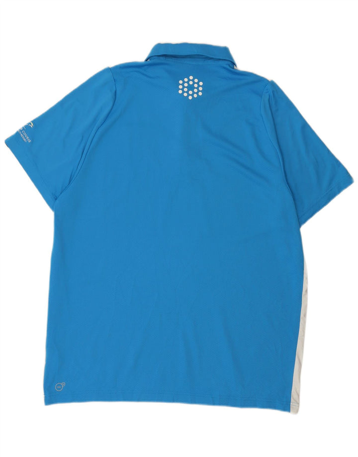 PUMA Polo para hombre XL Azul Colorblock Poliéster