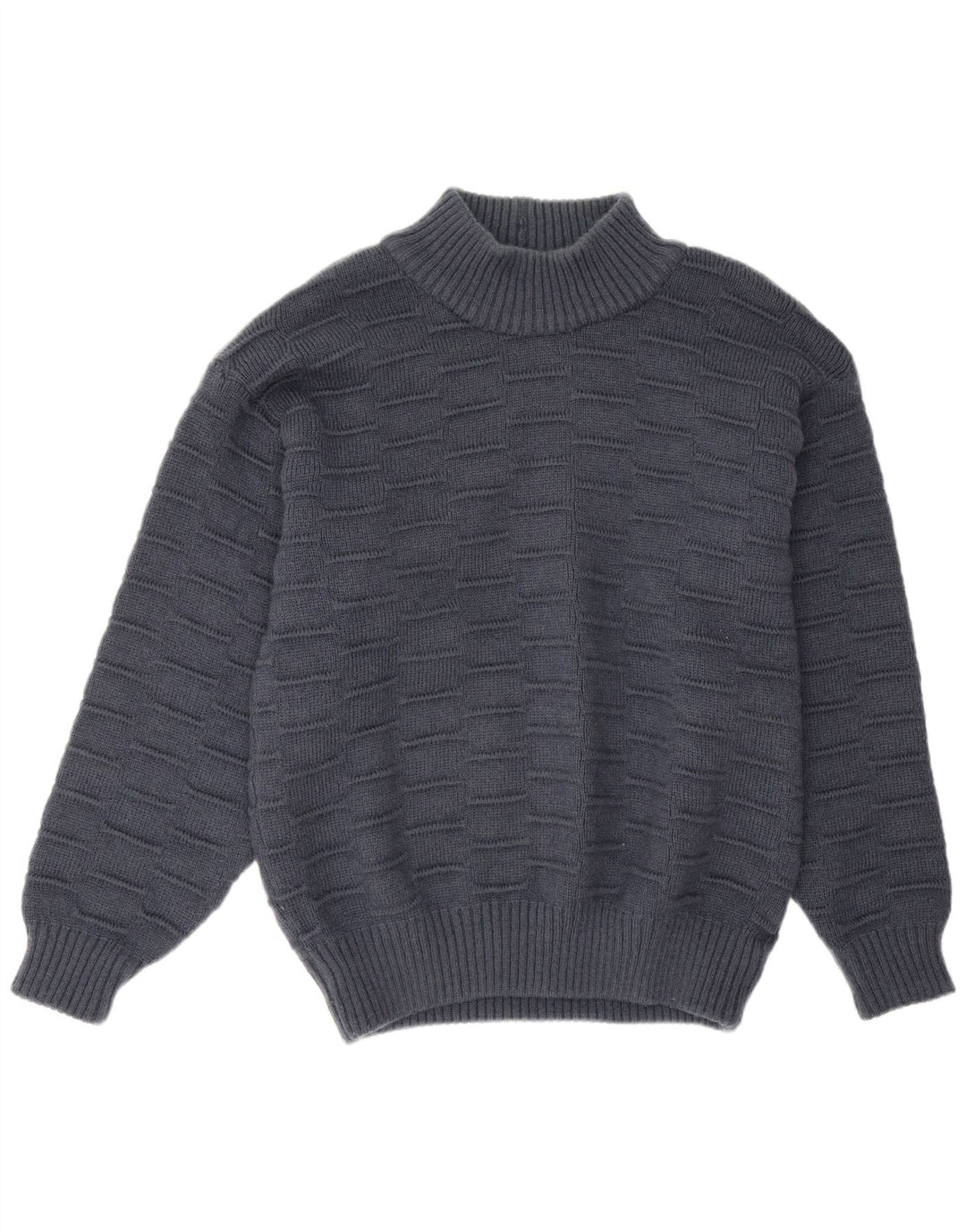 Vintage hombres tortuga cuello jumper suéter XL azul marino