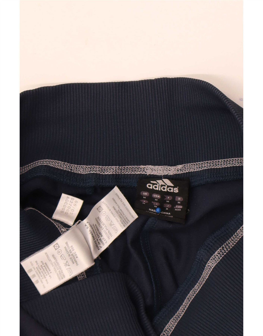 Adidas Hombre Pantalones De Chándal Gráfico Medio Azul Marino Poliéster