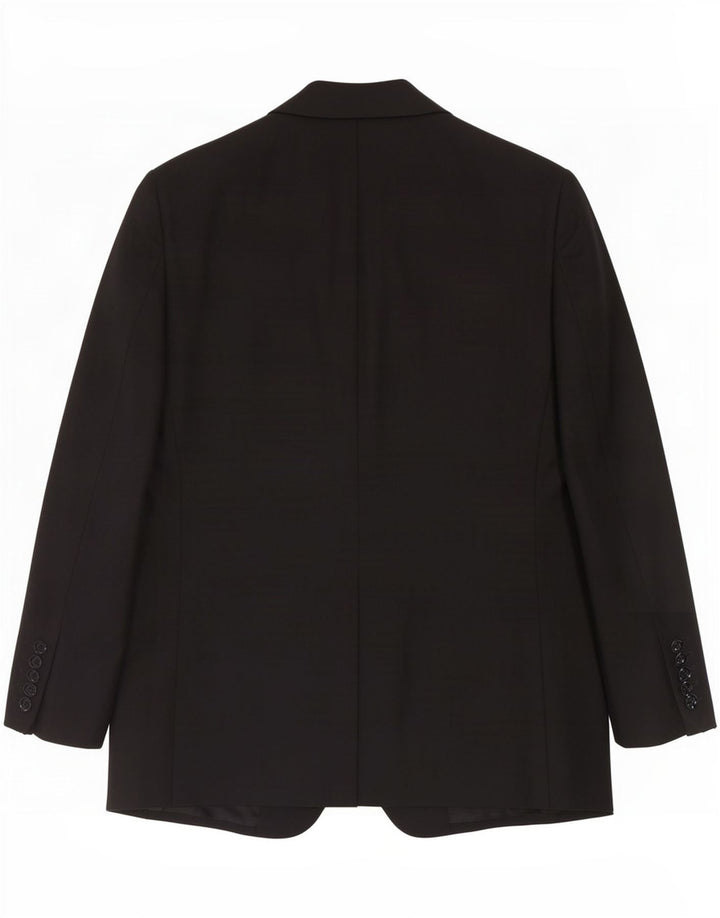 Trussardi Chaqueta tipo blazer de 2 botones para hombre IT 52 XL Lana negra