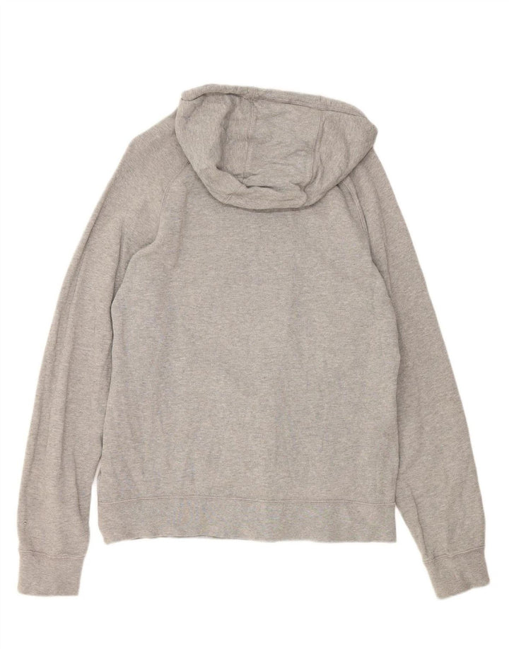 NIKE Mens Graphic Hoodie Jumper Medium Grey Cotton