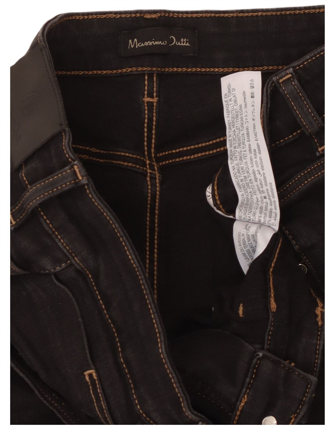 MASSIMO DUTTI Vaqueros Bootcut para Mujer EU 42 Large W32 L32 Algodón Negro