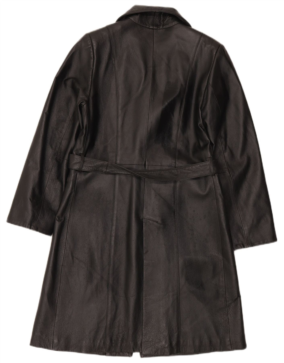 LAVORAZIONE ARTIGIANALE Abrigo de piel para mujer IT 44 Medio Cuero negro