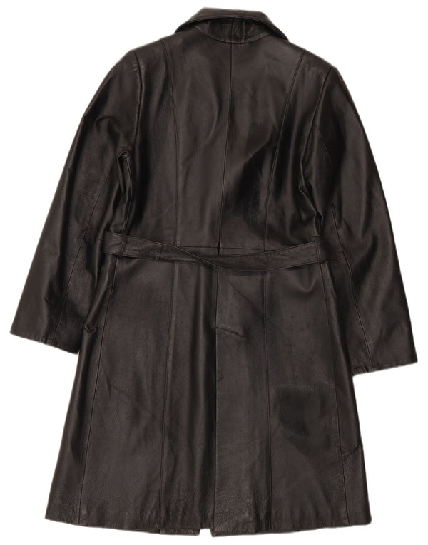 LAVORAZIONE ARTIGIANALE Abrigo de piel para mujer IT 44 Medio Cuero negro