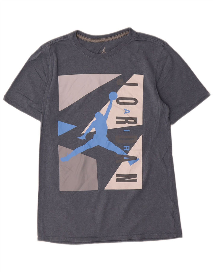 Jordan - Camiseta gráfica para hombre, talla pequeña, gris