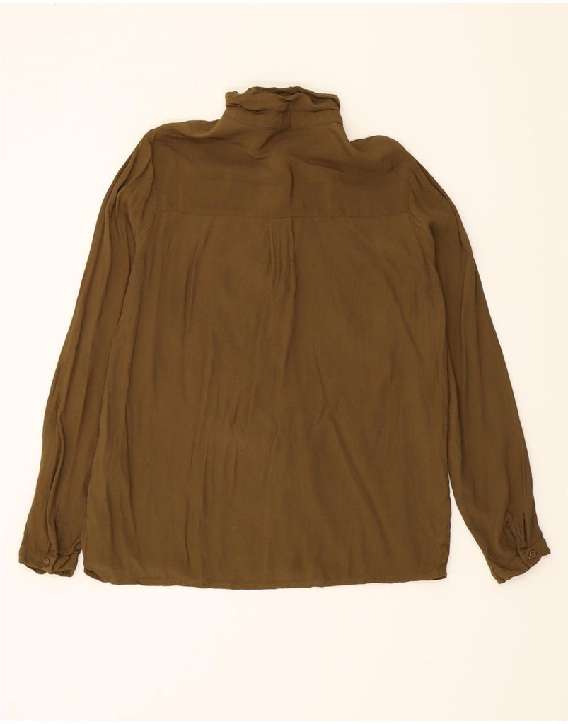 FOREVER 21 Womens Shirt Blouse UK 10 Small Khaki Rayon Vintage Forever 21 and Second-Hand Forever 21 from Messina Hembry 