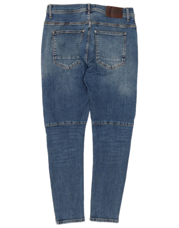 Zara Jeans ajustados para hombre EU 44 Large W34 L27 Algodón patchwork azul