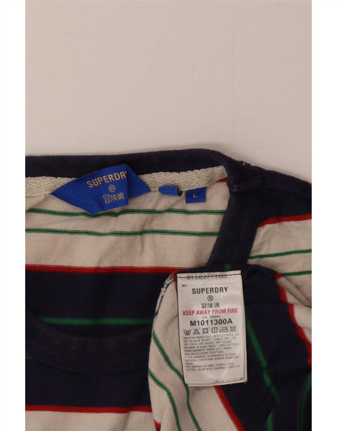 Superdry Camiseta para Hombre Top Large De Algodón A Rayas Multicolor