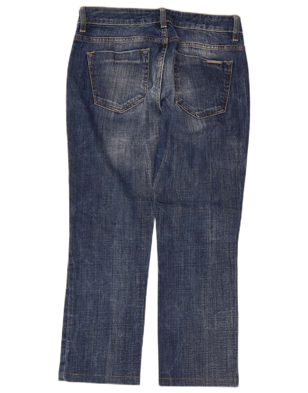 Vaqueros Cropped Mujer Massimo Dutti W27 L25 Algodón Azul
