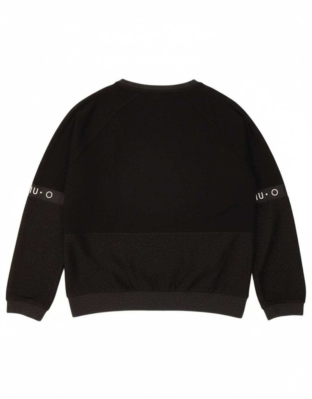 LIU JO Womens Crew Neck Jumper Sweater UK 14 Medium Black Colourblock