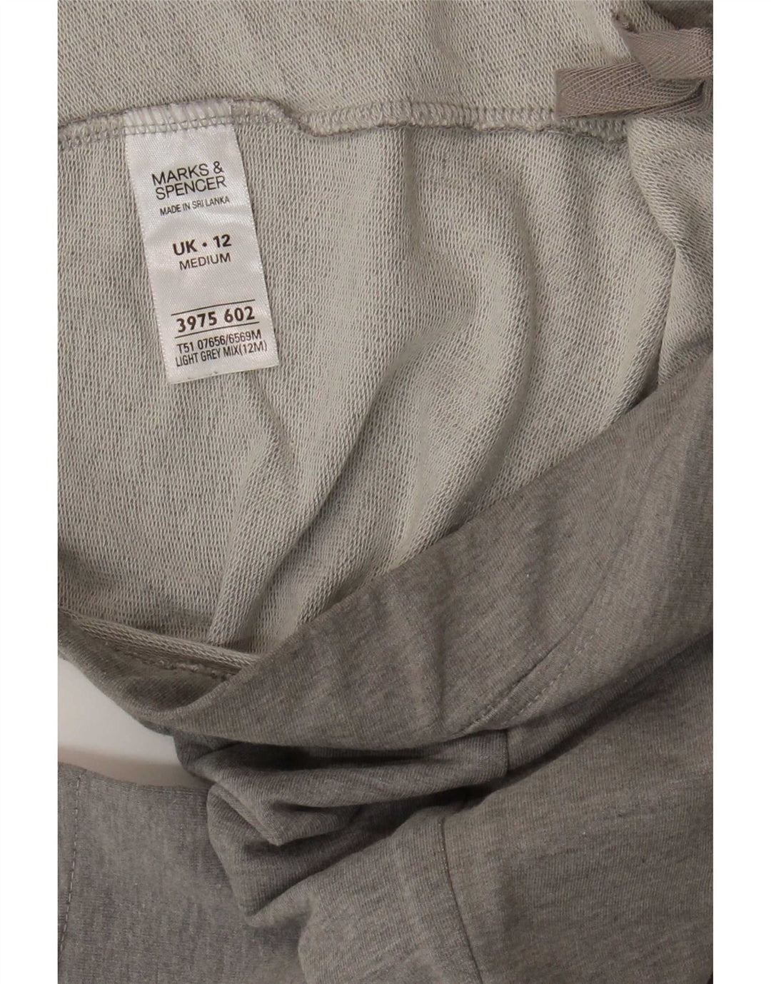 Marks & Spencer Pantalones de chándal para mujer UK 42 Algodón gris medio