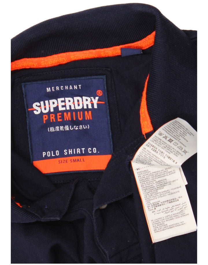 Superdry Polo Para Hombre De Algodón Azul Marino Pequeño