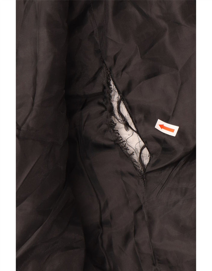 Guess Chaqueta acolchada gráfica para mujer UK 10 Small Poliéster negro