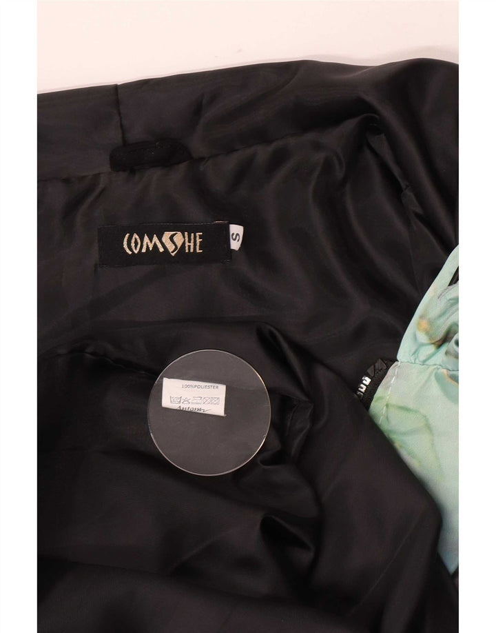 Chaqueta impermeable con capucha vintage para mujer UK 40 Pequeño Bloque de color multicolor