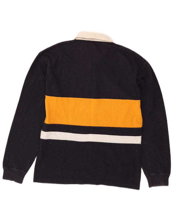 KAPPA Polo de rugby de manga larga para hombre XL Azul marino Colorblock